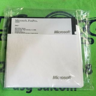 Microsoft Foxpro V2.  0 For Dos - 5.  25 Disks Only