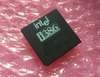 Intel 386dx - 25mhz Gold Ceramic Pga Processor Chip I386 80386 386dx 386 Cpu Chip