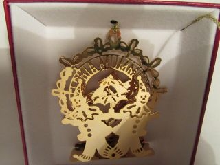 Vtg 1983 Mummers Parade Comic Division Ornament 24 Kt Gold Finish Tamerlane Usa