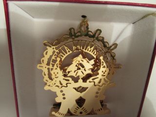 Vtg 1983 Mummers Parade Comic Division Ornament 24 kt Gold Finish Tamerlane USA 3