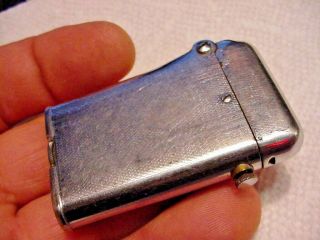 Vintage Thorens Double Claw Pocket Lighter Swiss Chrome