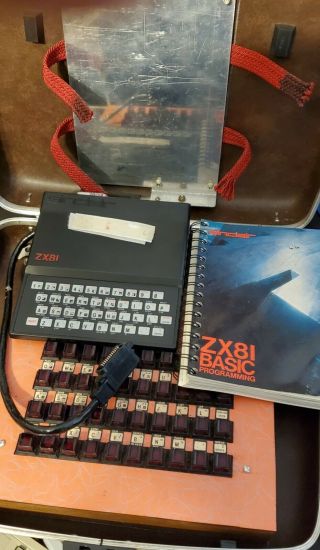 Sinclair Zx81 Computer W/homemade Keyboard,  16k Rampack,  Manuals