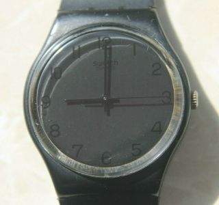 Swatch Gb105 - Blackout / Year 1985 - Vintage - 34mm Case