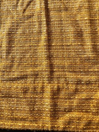 Vintage Mid Century Modern Woven Fabric Drapes Curtains Pleated Weighted 64x86” 2