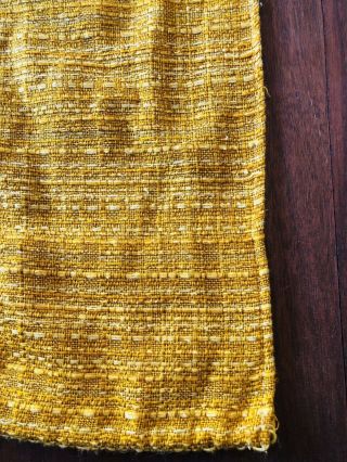 Vintage Mid Century Modern Woven Fabric Drapes Curtains Pleated Weighted 64x86” 3