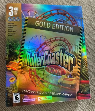 Infogames Rollercoaster Tycoon Gold Edition 3 Cd - Rom Windows Pc Computer Game