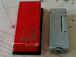 Vintage Dunhill ROLLALITE petrol lighter Swiss made pat.  1945 2