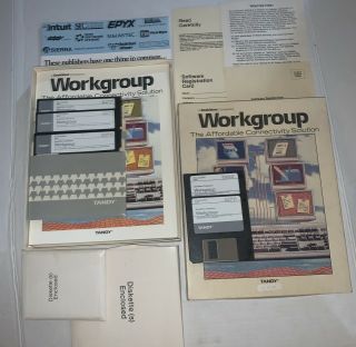 Vintage Deskmate Workgroup For Tandy 3.  5 " 5.  25 " Floppy Disk Software Other