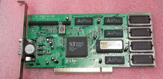 S3 Virge Dx 86c375 4mb Vga Pci Video Card For Dos Retro Gaming D11