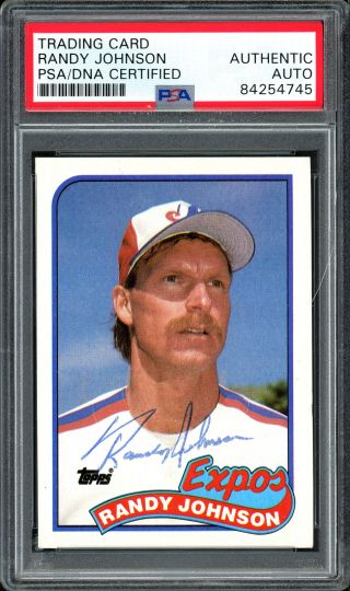Randy Johnson Autographed Signed 1989 Topps Rookie Card Vintage Psa/dna 84254745