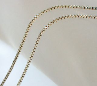 Fine Estate Vtg Designer Signed Sterling Silver 18 " Box Chain Necklace.  8mm Wide