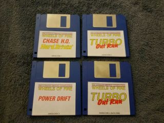 Wheels Of Fire Driving Compilation 4 Floppy Software Kit For The Amiga
