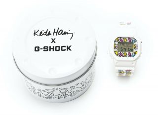 Casio G - Shock X Keith Haring Dw - 5600keith19 - 7 White Limited Edition Collab