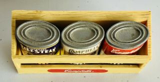 Vintage 1995 Campbell ' s Soup Crate w 3 Cans Magnet 3