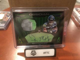 2019 Obsidian Dk Metcalf Electric Etch Green 3 Color Patch Auto Rc /50 Seahawks