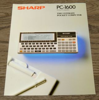 Rare Vintage Sharp Pc - 1600 Pocket Computer Sales/advertising Brochure