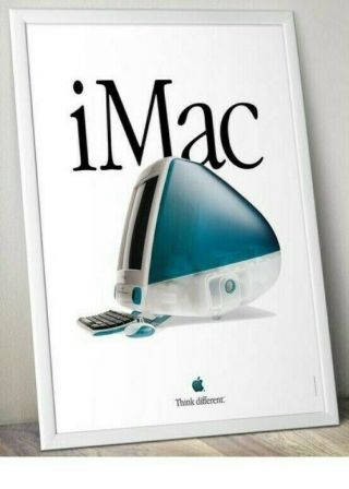 Apple Computer Poster Imac Bondi Blue,  Never Hung