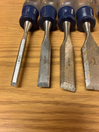 Vintage Sears Craftsman 5 Piece Wood Chisel Set - Made in USA 2