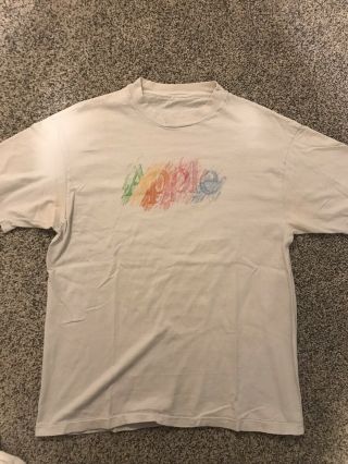 Vintage Apple Computer T - shirt - Colored Pencil Logo - Steve Jobs Macintosh 2