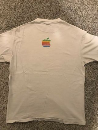 Vintage Apple Computer T - shirt - Colored Pencil Logo - Steve Jobs Macintosh 3