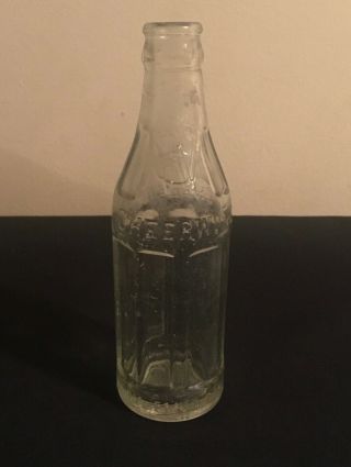 Rare Vintage Cheerwine 6.  5 Oz Clear Embossed Soda Bottle,  Salisbury Nc