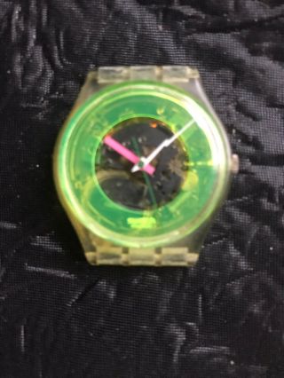 Vintage 1986 Swatch Watch Techno - Sphere Gk 101 For Automatic Conversion