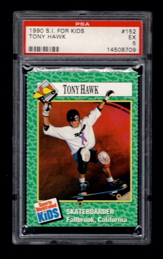 Psa 5 1990 Tony Hawk Sports Illustrated For Kids 152 Rookie Card