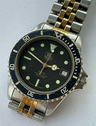 Vintage Tag Heuer 1000 Professional 200m Stainless Steel Divers Mens Date Watch