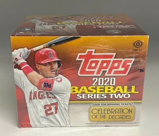 2020 Topps Baseball Series 2 Factory Jumbo Hobby Box W/ 10 Packs