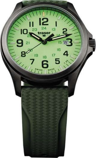 Traser Watch - P67 Officer Pro Gunmetal - Lime Dial / Green Strap 107424 - T101
