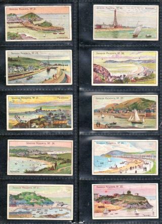 27 x 1899 WILLS SEASIDE RESORTS CIGARETTE CARDS PART SET ALL BEST BIRDS EYE BACK 3