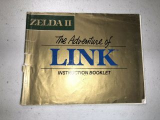 Nes Zelda 2 Instruction Manuel Booklet Only The Adventure Of Link Nintendo Vtg