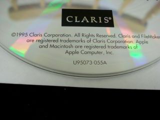 Claris FileMaker Pro 3 CD with License,  for vintage Windows & Macintosh 3