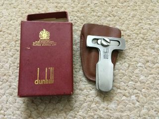 Vintage Dunhill Adjustable Pipe Reamer Looks In Leather Case Box