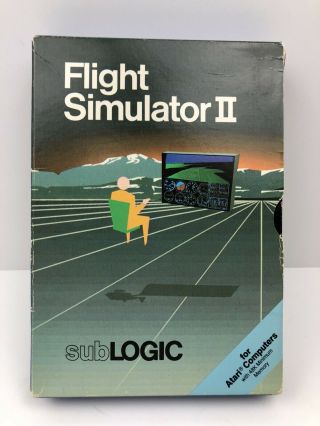 Sublogic Flight Simulator Ii For Apple Ii Computer Software Game 5.  25 " Disk