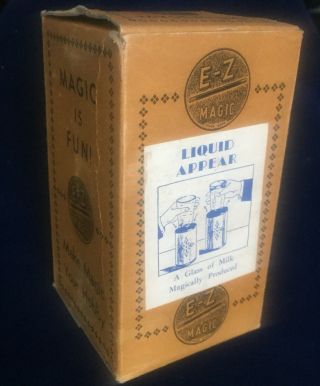 Vintage Magic Trick Liquid Appear By E - Z Magic Make Drink Magically Appear 1950s 3
