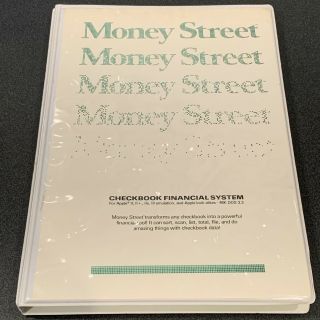 Money Street Checkbook Financial System Apple Ii Iie 2 Vintage Computer Software