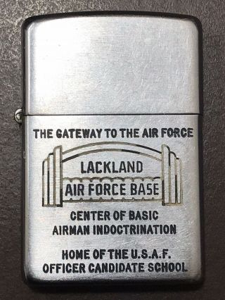 Vintage 1949 Zippo Lackland Air Force Base Officer Candidate School Lighter
