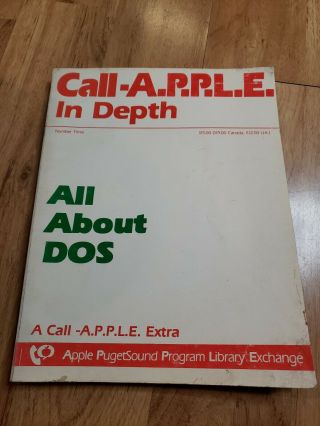Call - A.  P.  P.  L.  E.  In Depth Computer Book All About Dos Apple