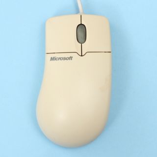 Vintage Microsoft Intellimouse 1.  1a Ps/2 Computer Mouse W/ Roller Ball (white)