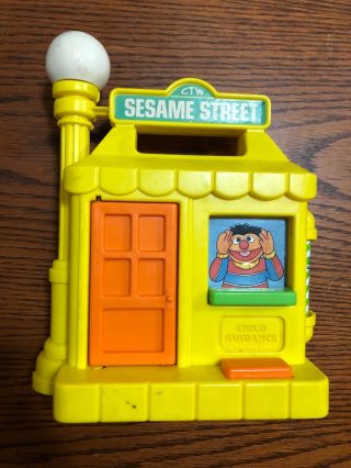 Vintage Sesame Street Take Along House Toy Child Guidance Cbs Toys 1984 Ernie