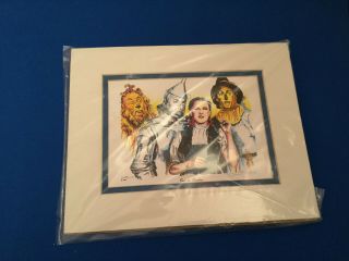 Vintage 1988 Signed Wizard Of Oz Print Wall Art Picture " Over The Rainbow "