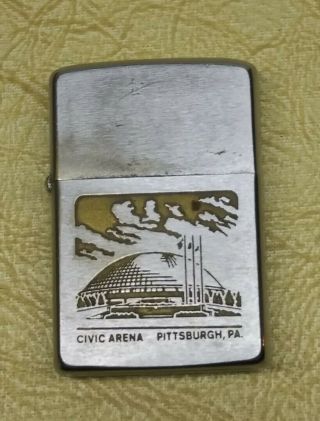 Vintage 1971 Zippo Lighter Civic Arena Pittsburgh Pa