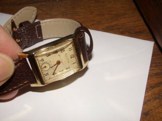 Vintage Men ' s Bulova 14K Gold Watch 8583070 3