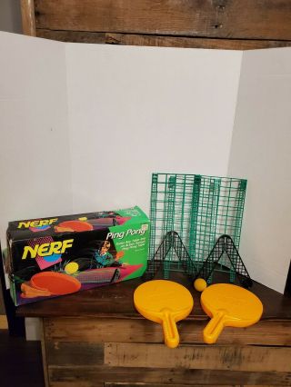 Vintage Nerf 1992 Kenner Ping Pong Game Toy Table Tennis