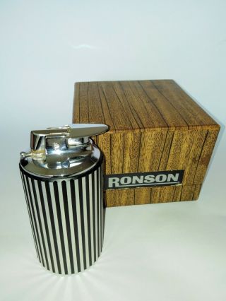 Rare Vintage Ronson Varaflame Saturn Table Lighter Butane Gas