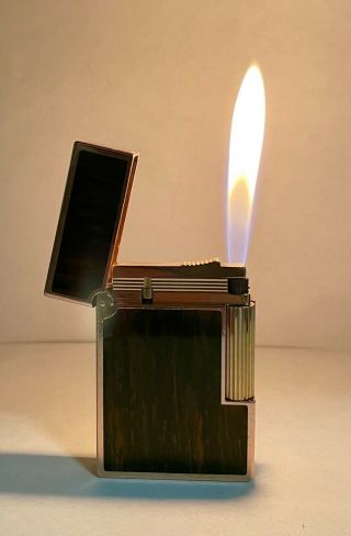 Vintage Lighter Dupont Ligne 2 Small (gatsby) Rose Gold Plated & Laque Very Rare