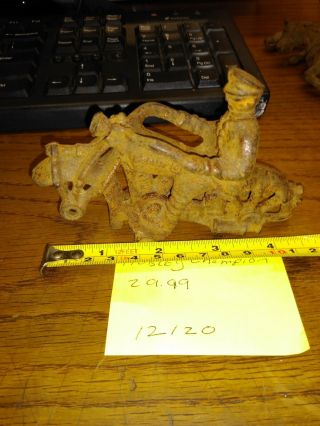 Vintage Antique Hubley Champion Cast Iron Motorcycle Toy 1920s W/rider