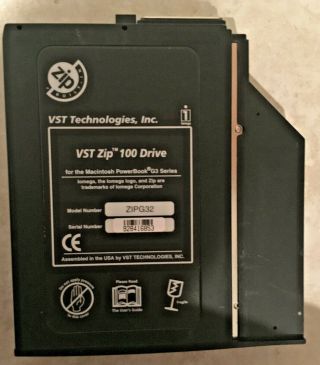 Vst Zip 100 Drive For Powerbook G3 Pismo/lombard Model Zipg32 For Parts/repair