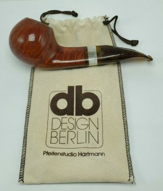 Design Berlin Unique Smooth Baltic - Amber 01 Tobacco Pipe Germany